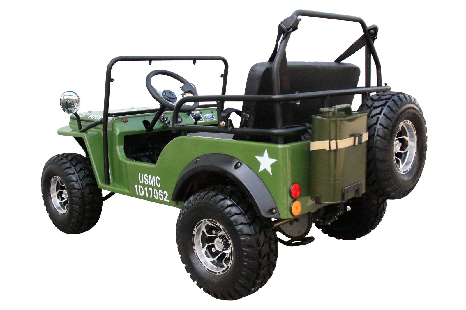 Willys Style Jeep Go-Kart, 125cc Benzinmotor, 3-Gang mit Rückwärtsgang, ab 12 Jahren – Bild 4