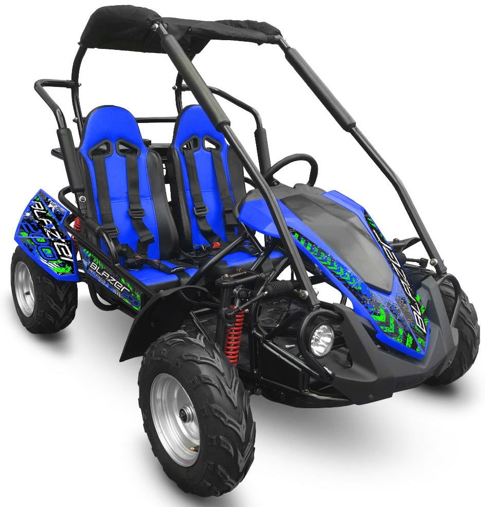 TrailMaster Blazer 200R Mittelklasse Go-Kart, 7,5 PS Drehmomentwandler, E-Start mit Rückwärtsgang, Kinder 7-12 Jahre – Bild 2