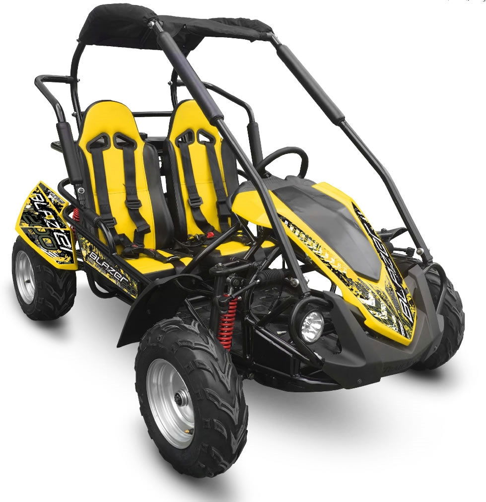TrailMaster Blazer 200R Mittelklasse Go-Kart, 7,5 PS Drehmomentwandler, E-Start mit Rückwärtsgang, Kinder 7-12 Jahre – Bild 3