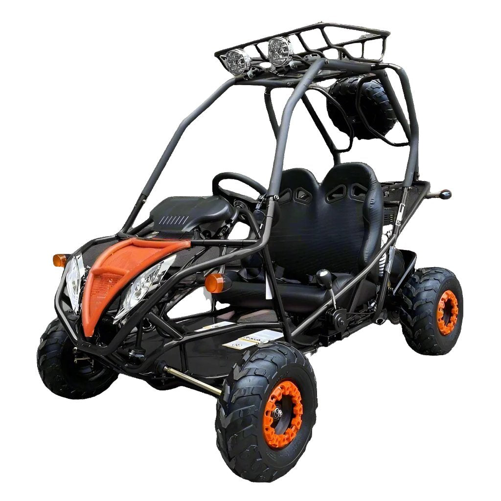 PGO 200GVA Kinder-Benzin-Go-Kart, 6,5 PS 196cc Motor mit E-Start, Automatik-Drehmomentwandler mit Rückwärtsgang, Kinder 7-12 Jahre – Bild 3