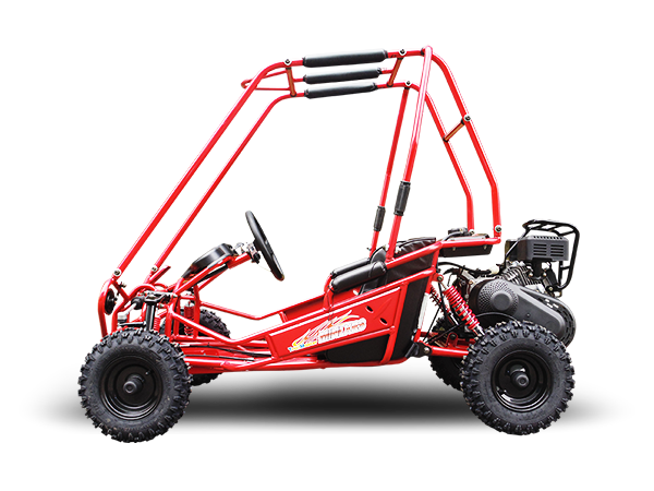 TrailMaster MINI XRS+ Kinder-Go-Kart, 5,5 PS Benzinmotor, Doppelsitz, verstellbare Pedale, Seilzugstart, Kinder 4-9 Jahre – Bild 5