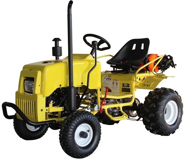 Kinder-Benzin-Mini-Traktor, 125cc Motor mit E-Start, Automatik mit Rückwärtsgang, ab 12 Jahren – Bild 4