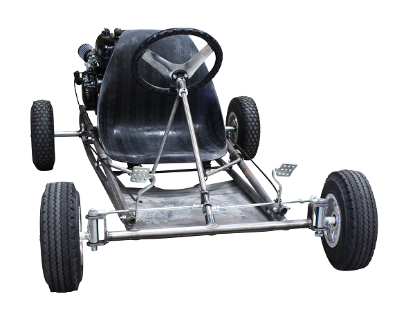 Road Rocket Go-Kart **BAUSATZ**, Aluminium-Tri-Star-Felgen – Bild 4