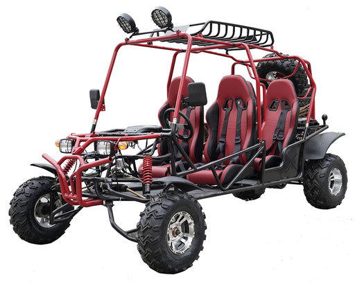 Hummer 4-Sitzer Buggy Go-Kart, 200cc E-Start, Automatik mit Rückwärtsgang, 10-Zoll-Alufelgen