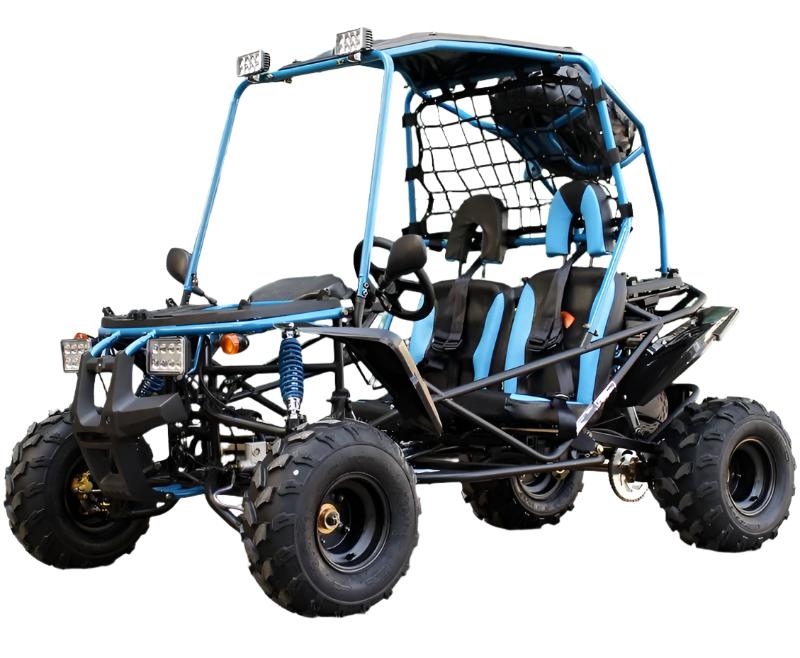 Pathfinder Mittelklasse Kinder-Go-Kart, 208cc 7,5 PS Benzinmotor, E-Start, Drehmomentwandler mit Rückwärtsgang, ab 8 Jahren – Bild 2