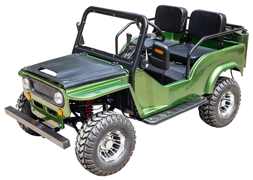 GR-2 Safari Mini-Jeep Go-Kart, 125cc E-Start, 3-Gang-Halbautomatik mit Rückwärtsgang, ab 12 Jahren