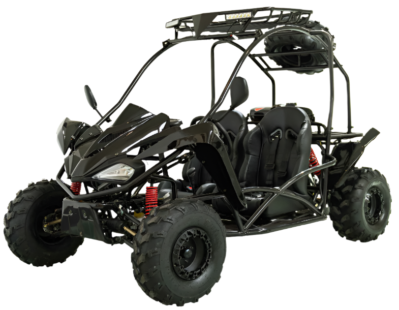 Shark DLX 125cc Mittelklasse Kinder-Go-Kart, E-Start, 3-Gang-Halbautomatik mit Rückwärtsgang, ab 12 Jahren