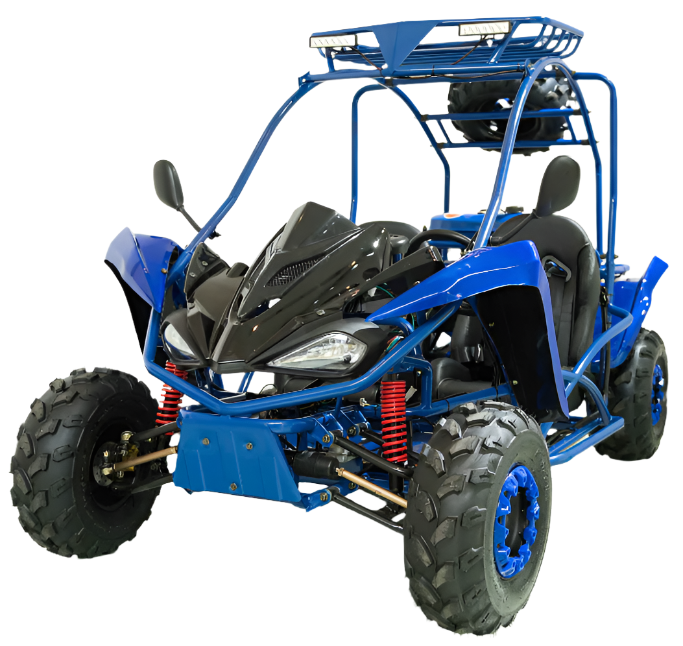 Shark DLX 125cc Mittelklasse Kinder-Go-Kart, E-Start, 3-Gang-Halbautomatik mit Rückwärtsgang, ab 12 Jahren – Bild 2