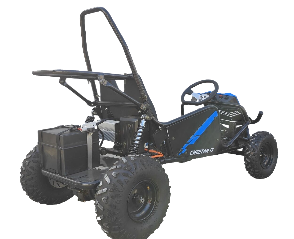 TrailMaster Cheetah i3 Kinder-Elektro-Mini-Go-Kart, 3 Geschwindigkeitsstufen, mit Rückwärtsgang, Kinder 4-9 Jahre – Bild 3